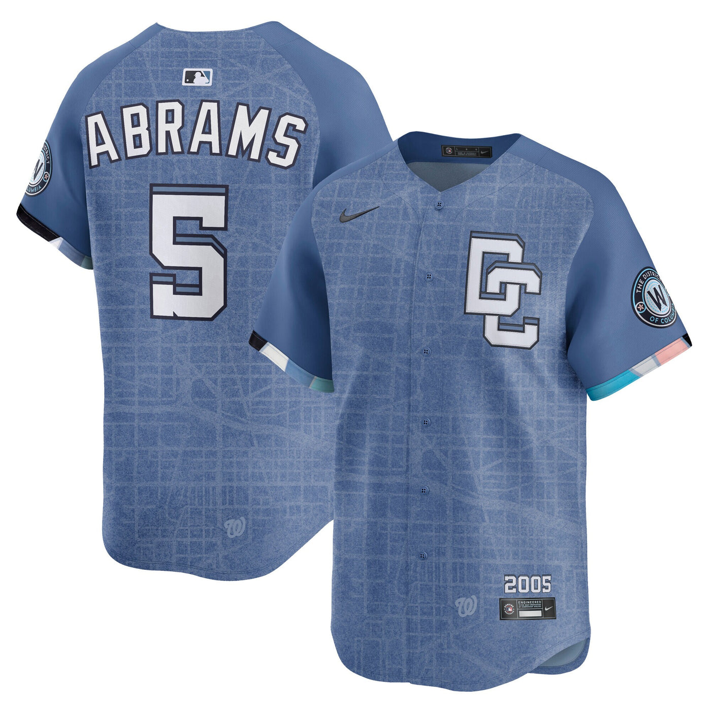 Washington Nationals CJ Abrams Nike Blue 2025 City Connect Limited Jersey