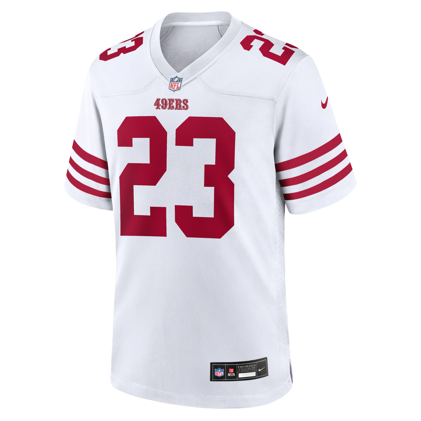 San Francisco 49ers Christian McCaffrey Nike White Game Player Jersey