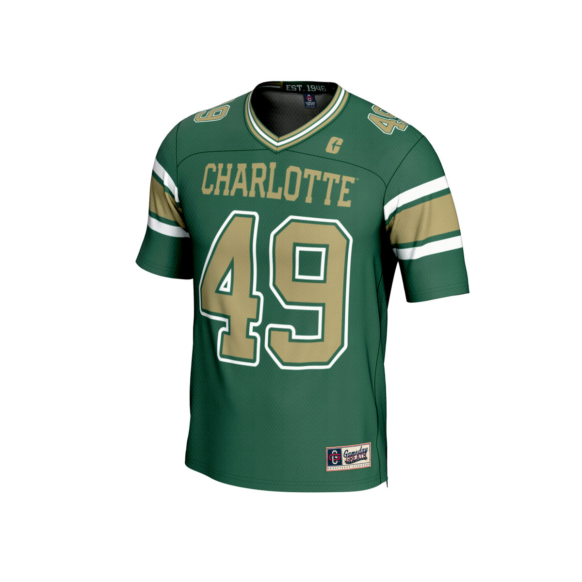 #49 Charlotte 49ers GameDay Greats Lightweight Football Fashion Jersey - Green