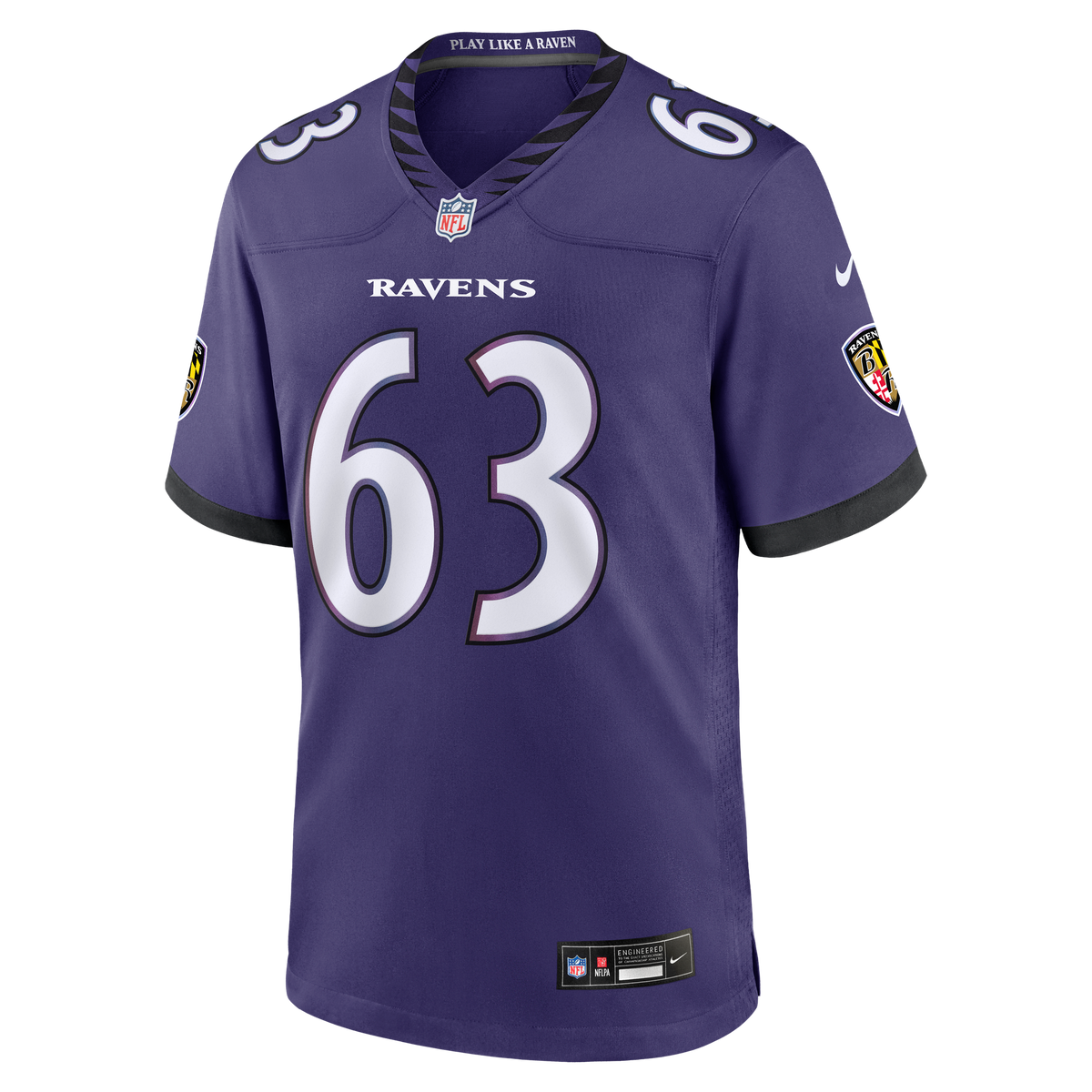 Baltimore Ravens Danny Pinter Nike Purple Team Game Jersey