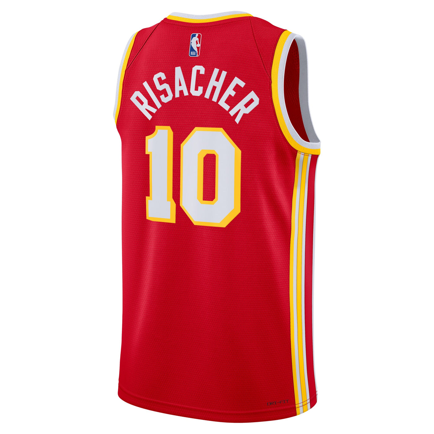Atlanta Hawks Nike Icon Swingman Jersey - Red - Zaccharie Risacher