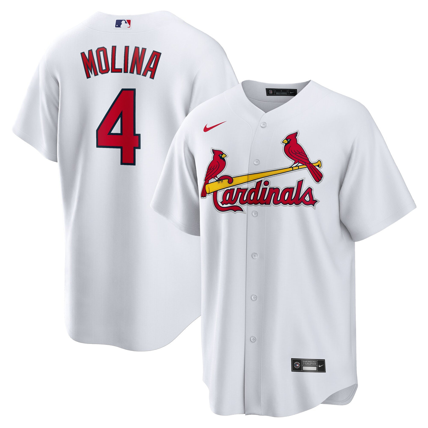 St. Louis Cardinals Yadier Molina Nike White Home Replica Retired Player Jersey