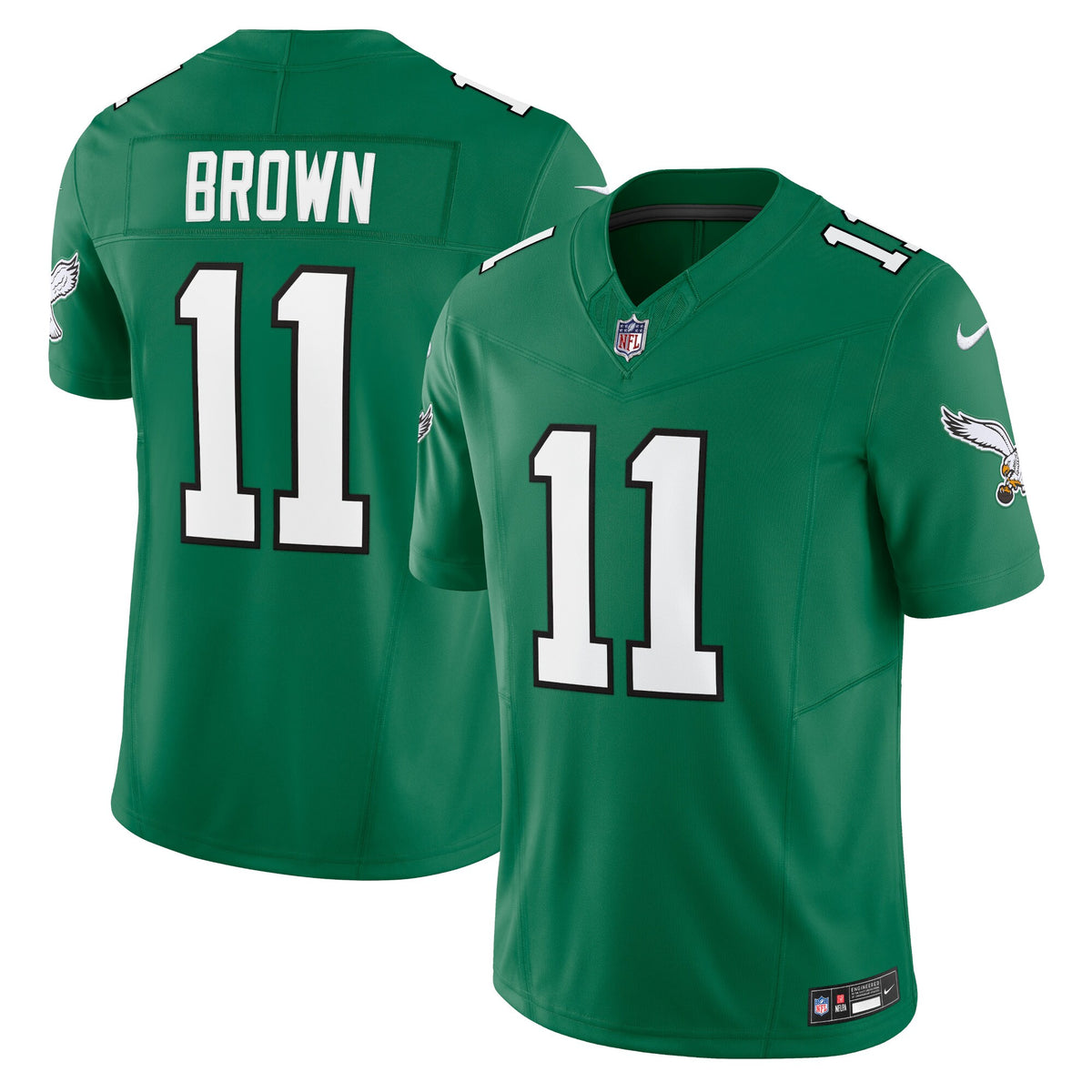 Philadelphia Eagles A.J. Brown Kelly Green Vapor F.U.S.E. Limited Jersey