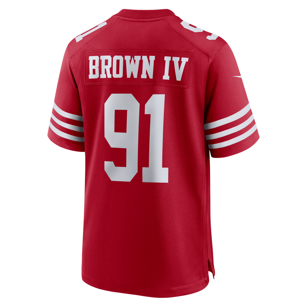 San Francisco 49ers Earnest Brown IV Scarlet Team Game Jersey