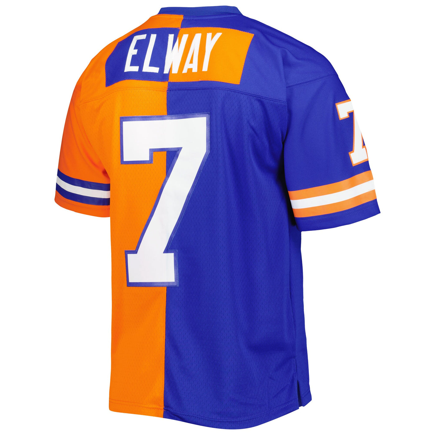 Denver Broncos John Elway Mitchell & Ness Royal/Orange 1990 Split Legacy Replica Jersey
