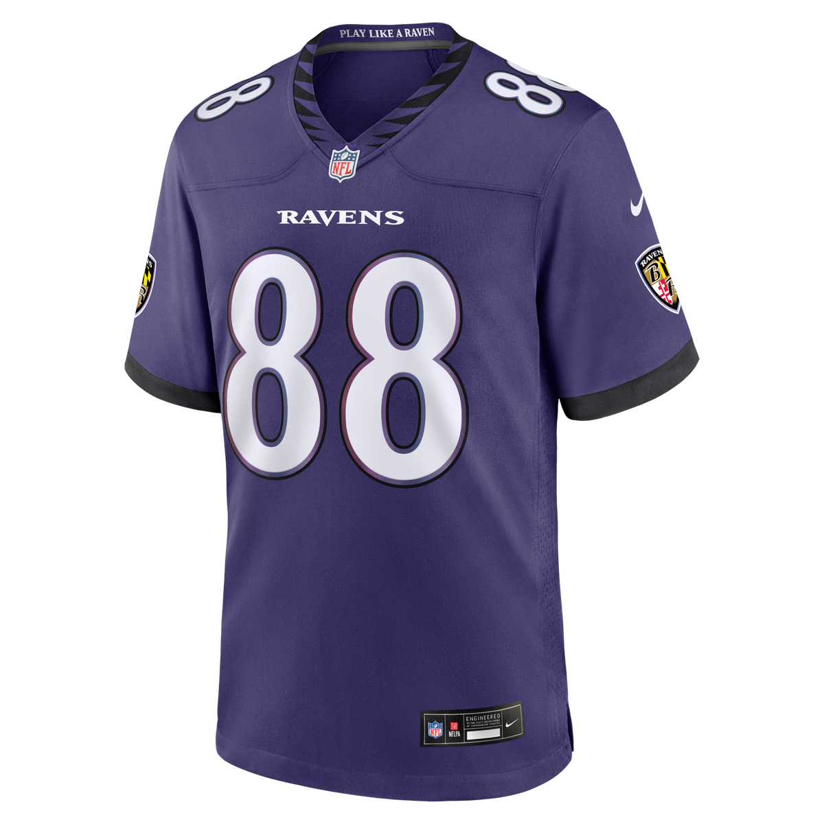 Baltimore Ravens Matthew Hibner Purple Team Game Jersey