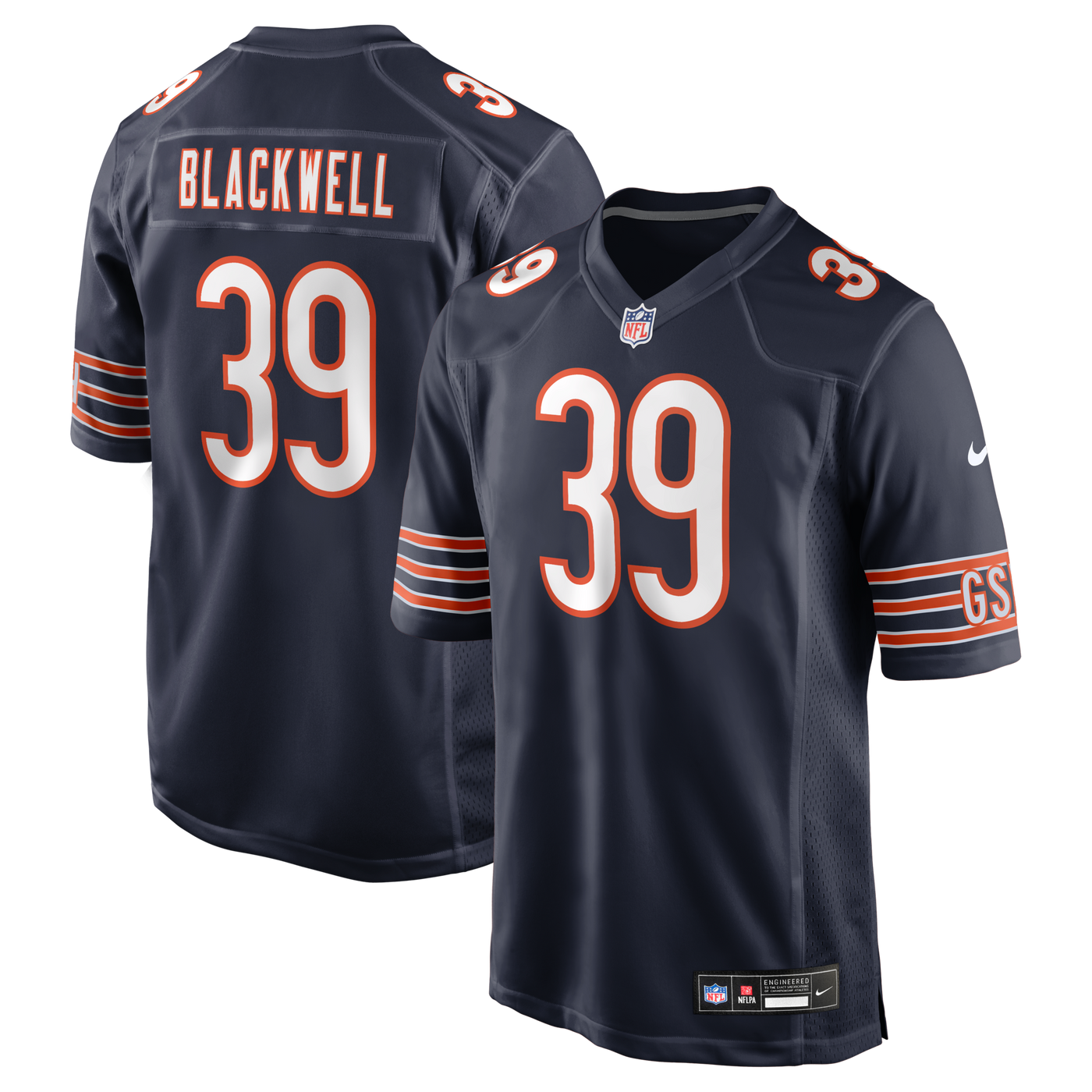 Chicago Bears Josh Blackwell Nike Navy Game Player Jersey