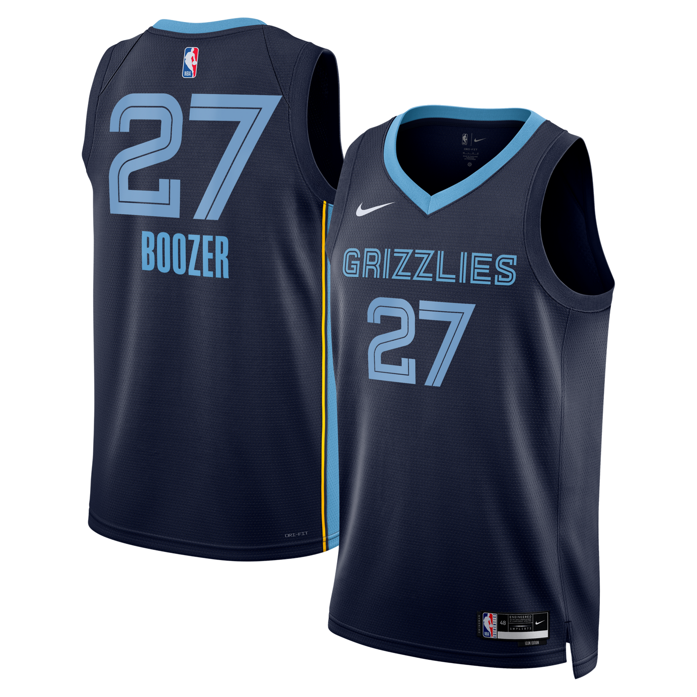 Memphis Grizzlies Nike Icon Swingman Jersey - Black - Cameron Boozer