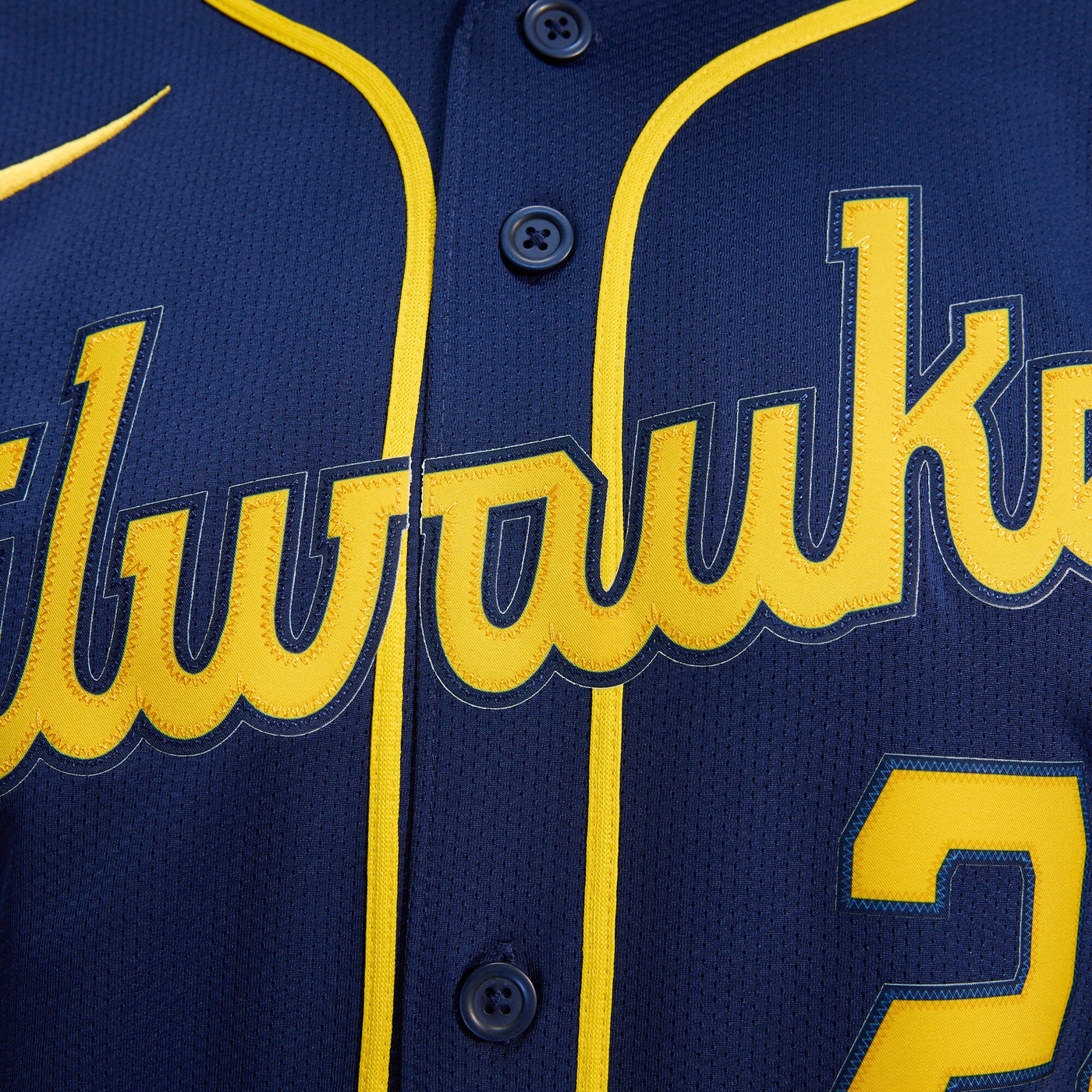 Milwaukee Brewers Christian Yelich Nike Navy Alternate Limited Jersey