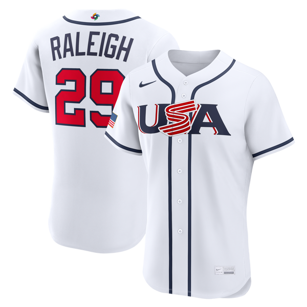 USA Baseball Cal Raleigh White 2026 World Baseball Classic Home Authentic Jersey