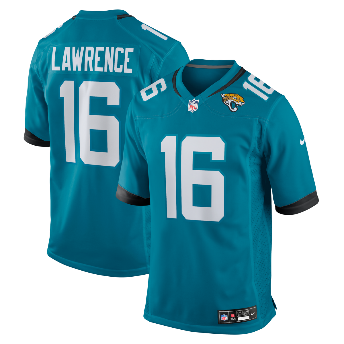 Jacksonville Jaguars Trevor Lawrence Teal Game Jersey