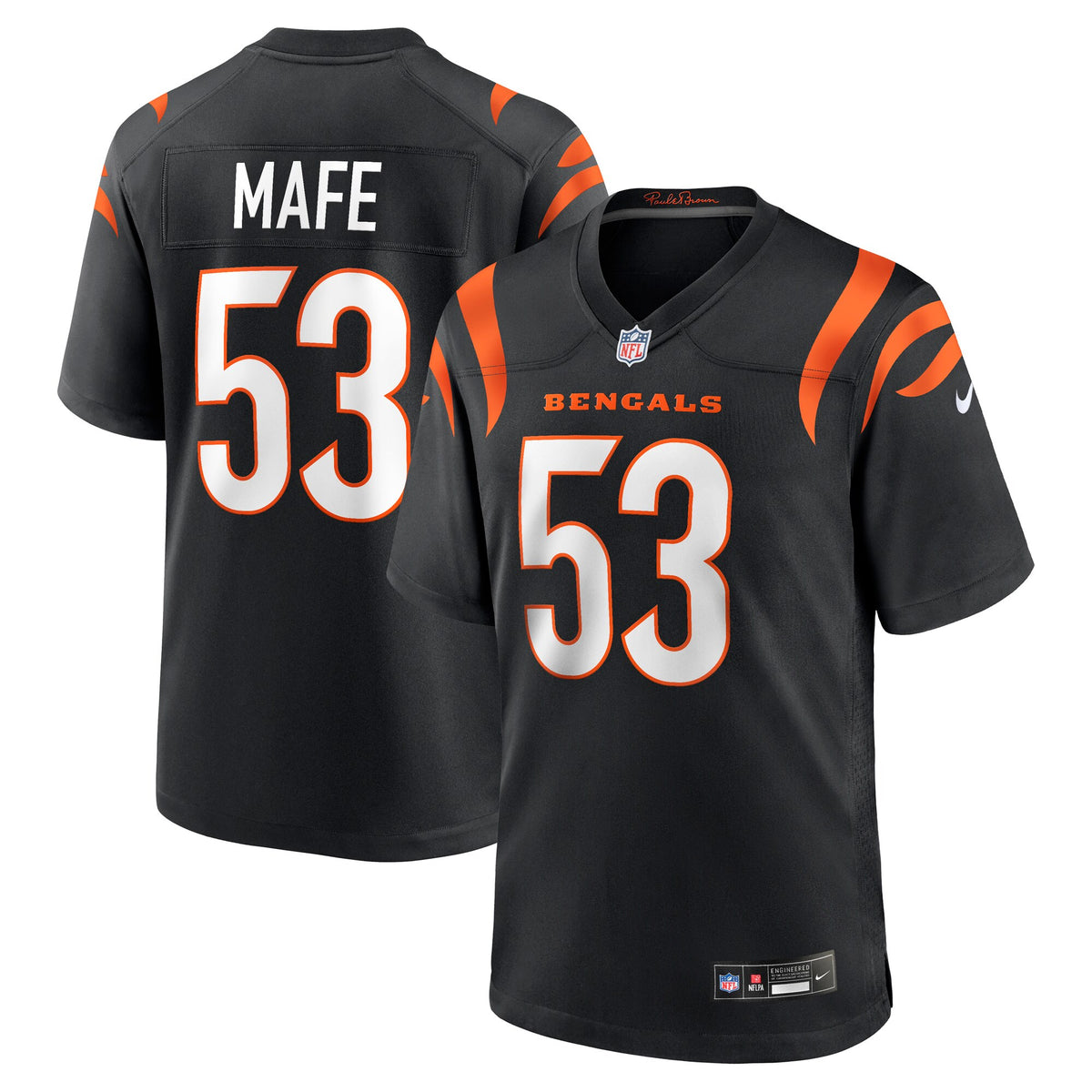 Cincinnati Bengals Boye Mafe Black Team Game Jersey