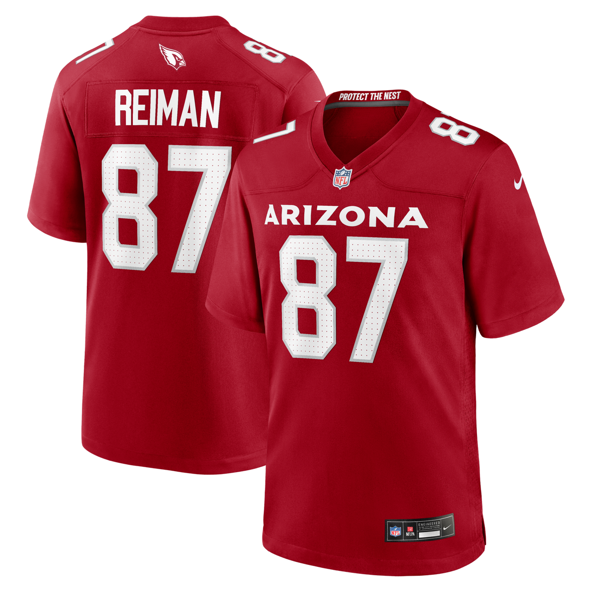Arizona Cardinals Tip Reiman Cardinal Team Game Jersey