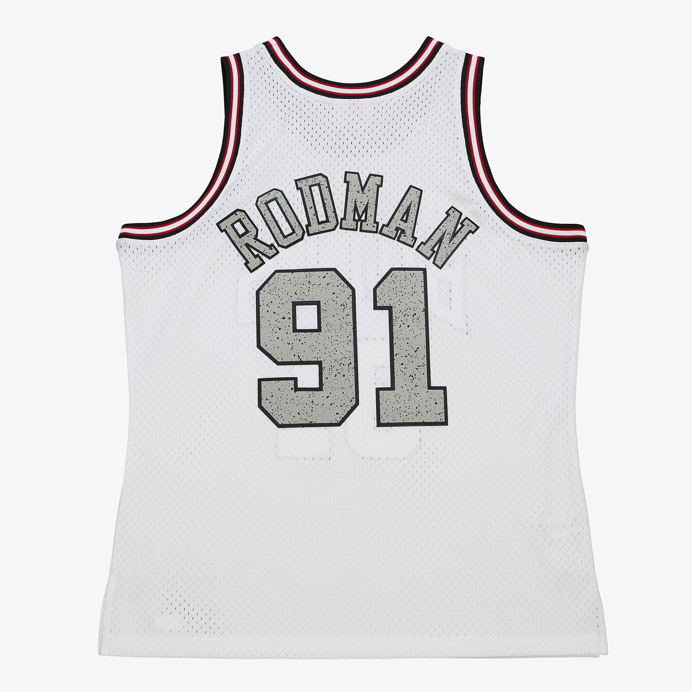 Chicago Bulls Mitchell & Ness Dennis Rodman 1997 Cracked Cement Swingman Jersey - White