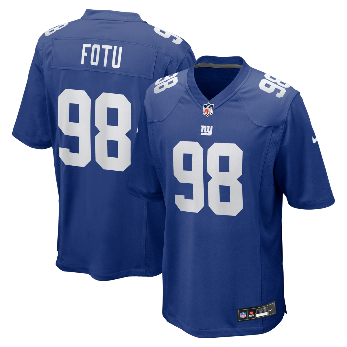 New York Giants Leki Fotu Royal Team Game Jersey