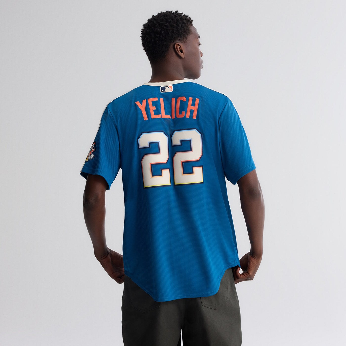 Milwaukee Brewers Christian Yelich Nike Mineral Blue 2026 City Connect Stadium Jersey