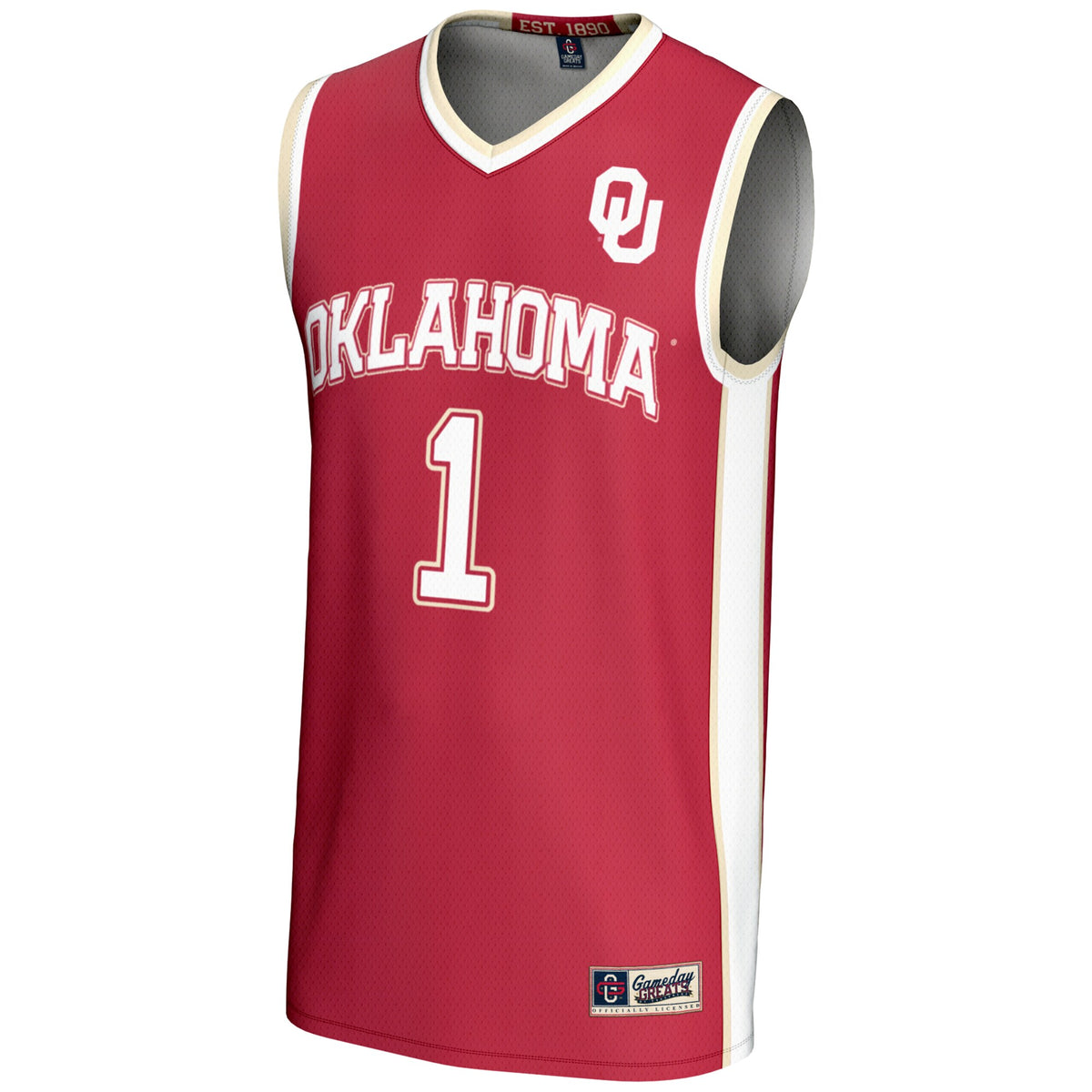 #1 Oklahoma Sooners GameDay Greats Lightweight Basketball Jersey - Crimson