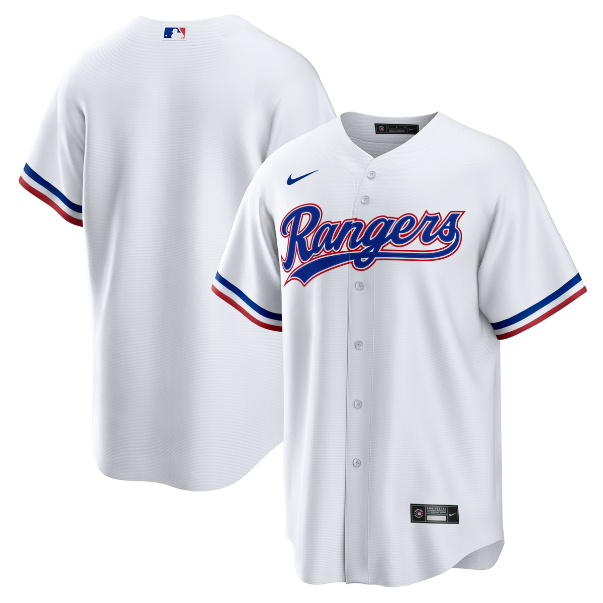 Texas Rangers White Home Big & Tall Replica Jersey
