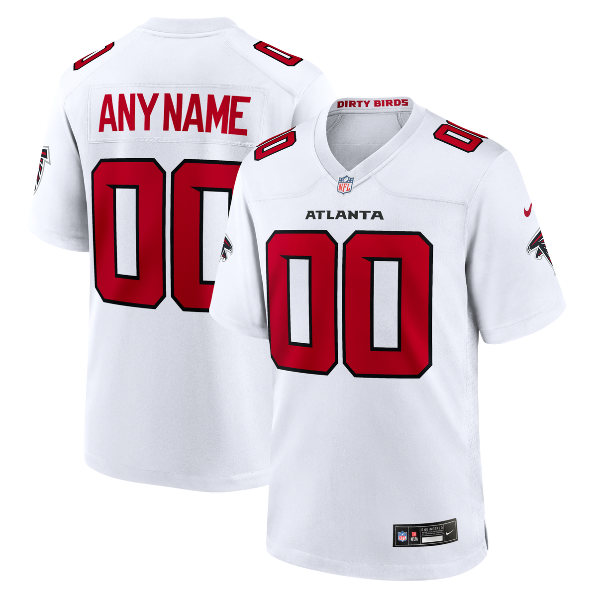 Atlanta Falcons White Custom Game Jersey