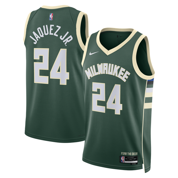 Milwaukee Bucks Icon Edition Swingman Jersey - Hunter Green - Jaime Jaquez Jr. -