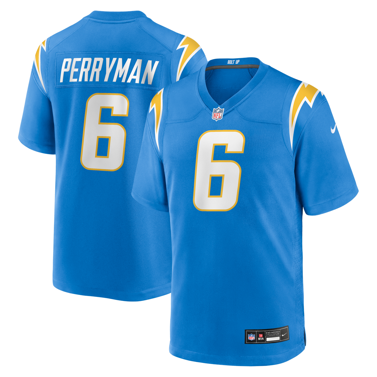 Los Angeles Chargers Denzel Perryman Powder Blue Team Game Jersey