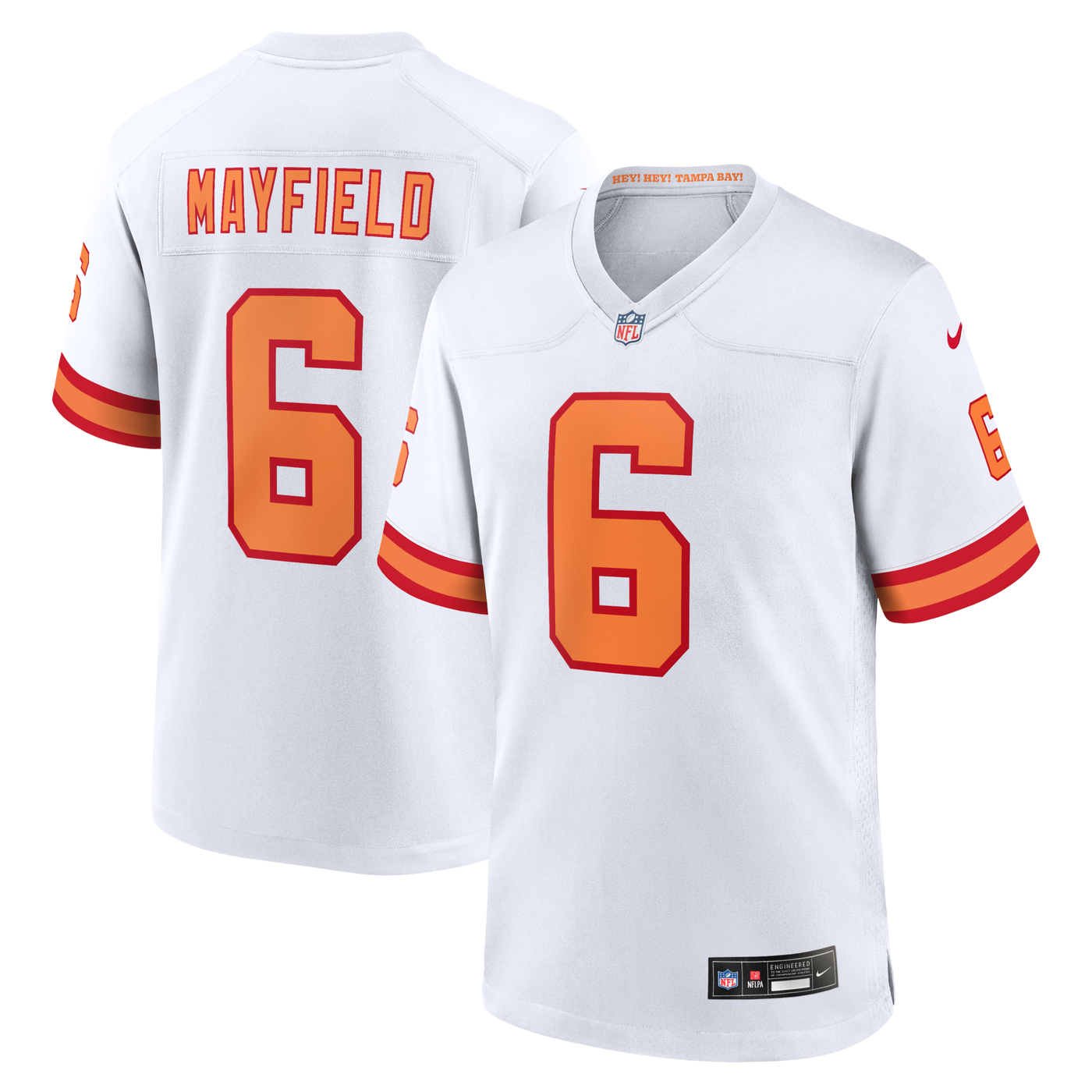 '76 Tampa Bay Buccaneers Baker Mayfield Nike White Player Game Jersey