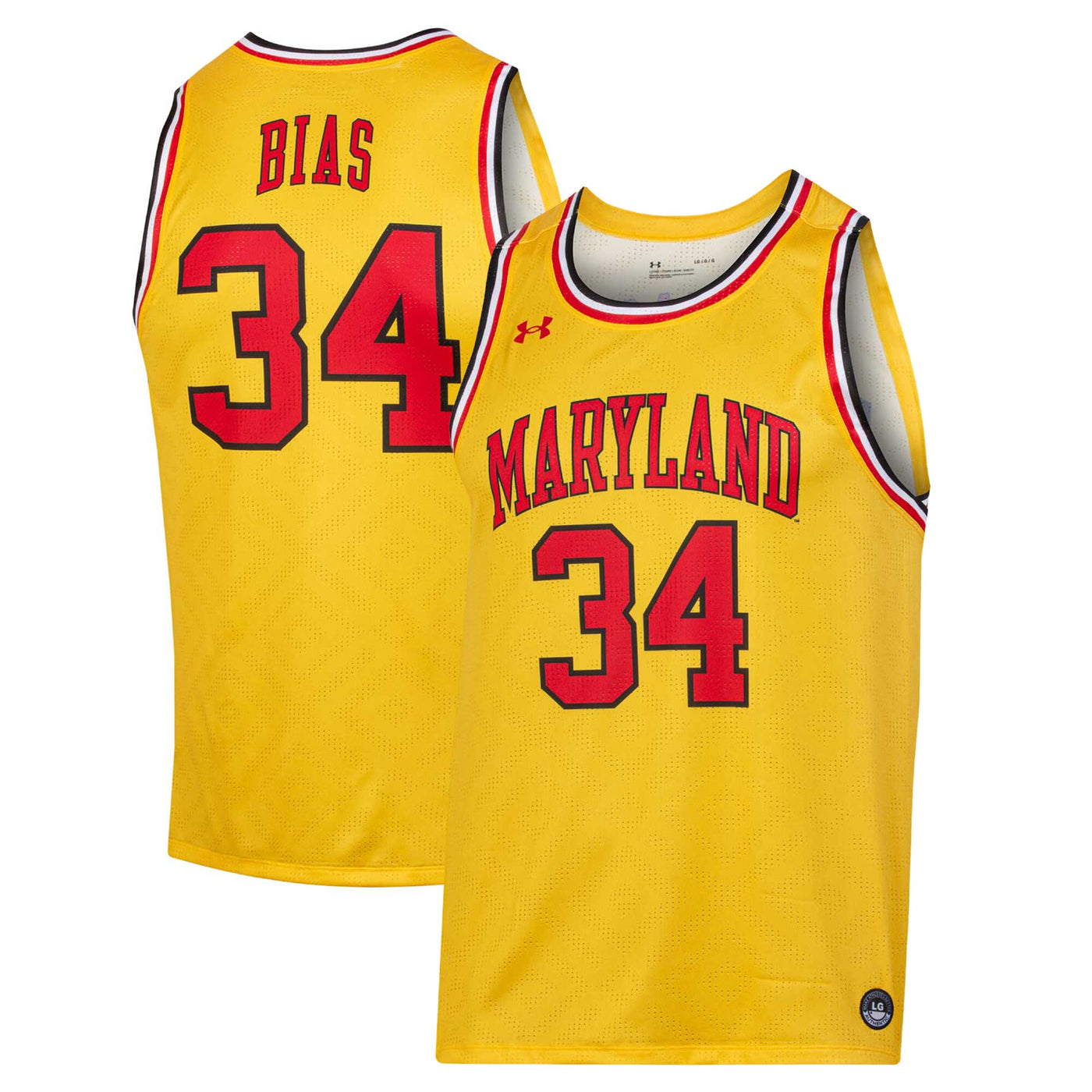 Under Armour Len Bias Gold Maryland Terrapins Replica Player Jersey
