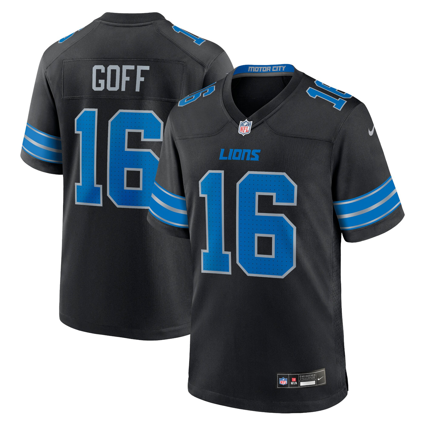 Detroit Lions Jared Goff Nike Black 2nd Alternate Game Jersey