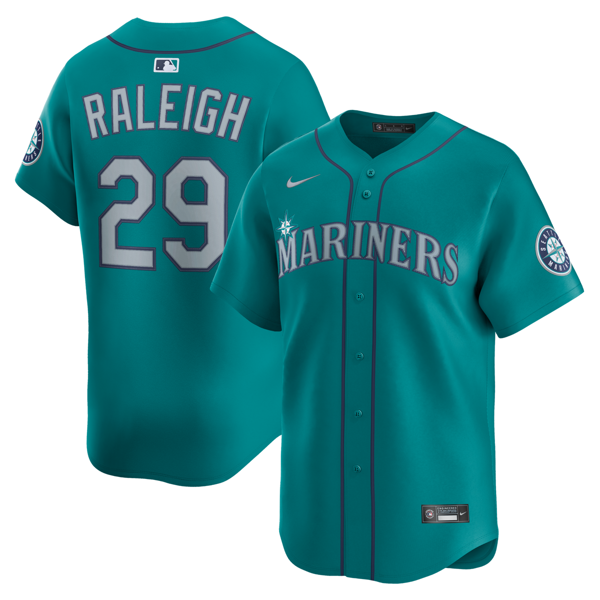 Seattle Mariners Cal Raleigh Teal Alternate Limited Jersey