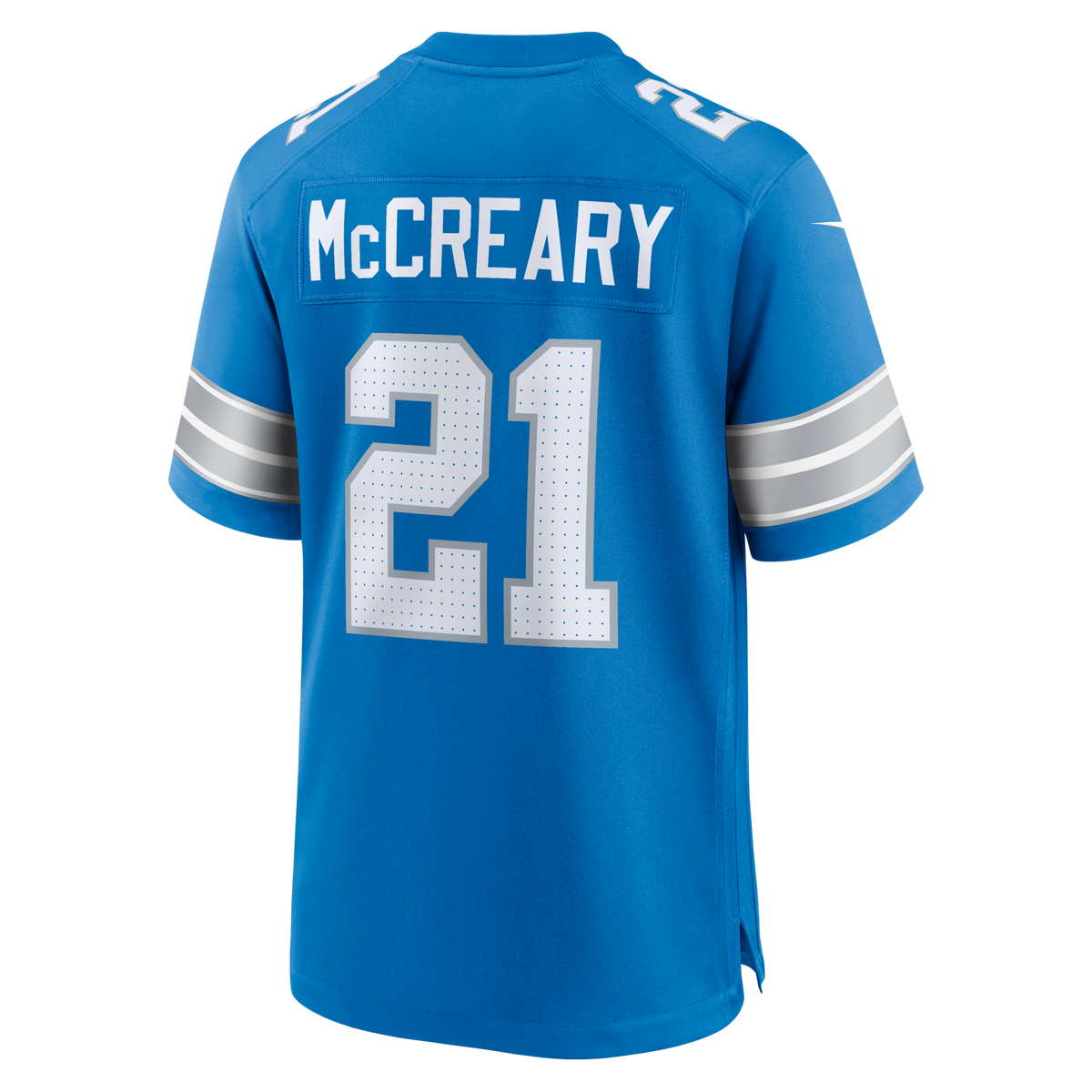 Detroit Lions Roger McCreary Blue Team Game Jersey