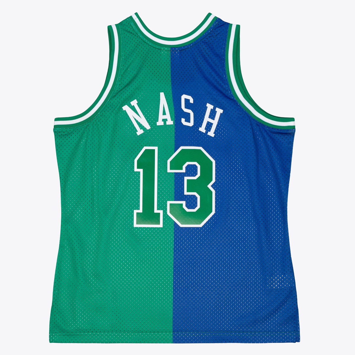 Dallas Mavericks Mitchell & Ness Steve Nash 1998 Split Swingman Jersey - Blue/Green