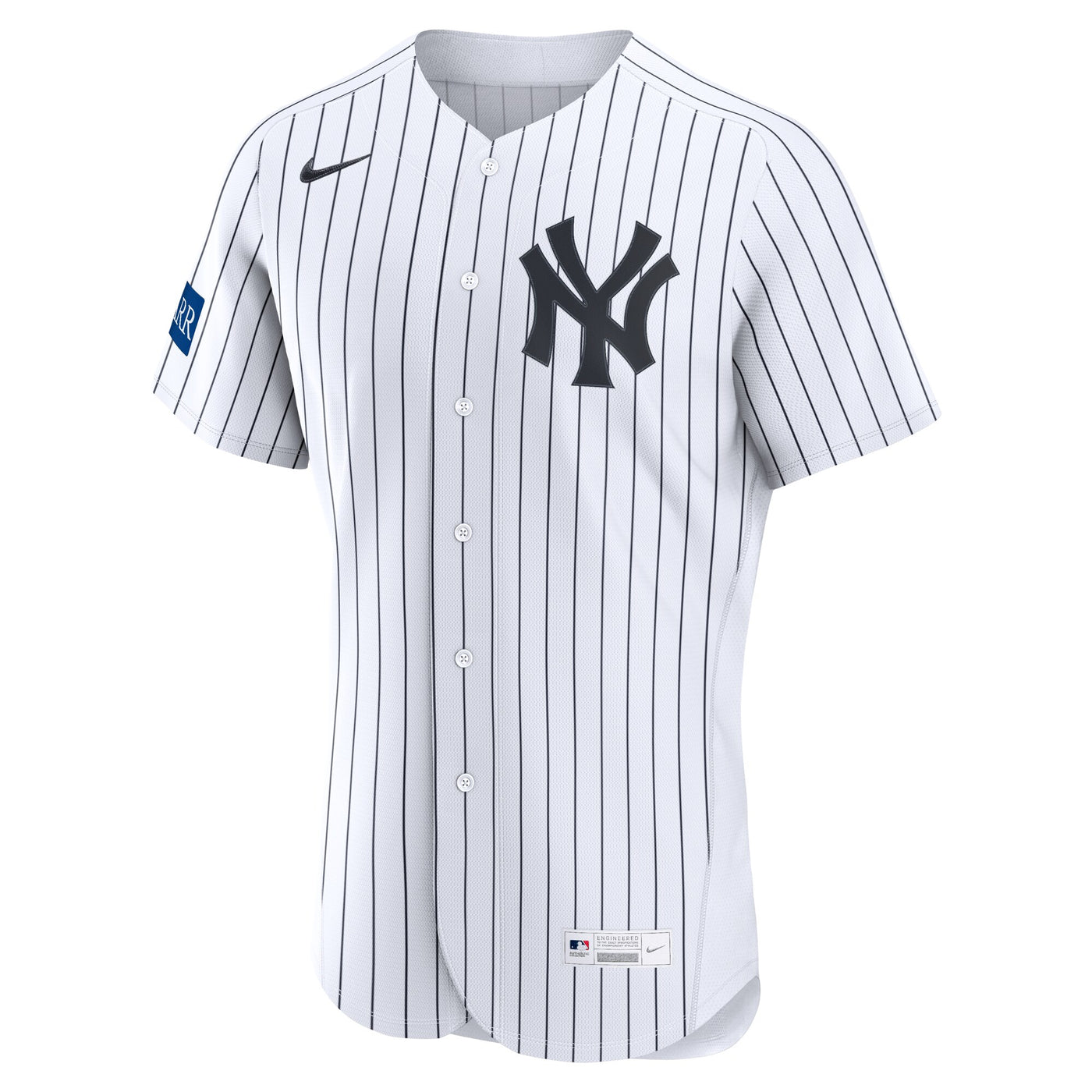 New York Yankees Aaron Judge Nike White Home Authentic Sponsor Patch Jersey