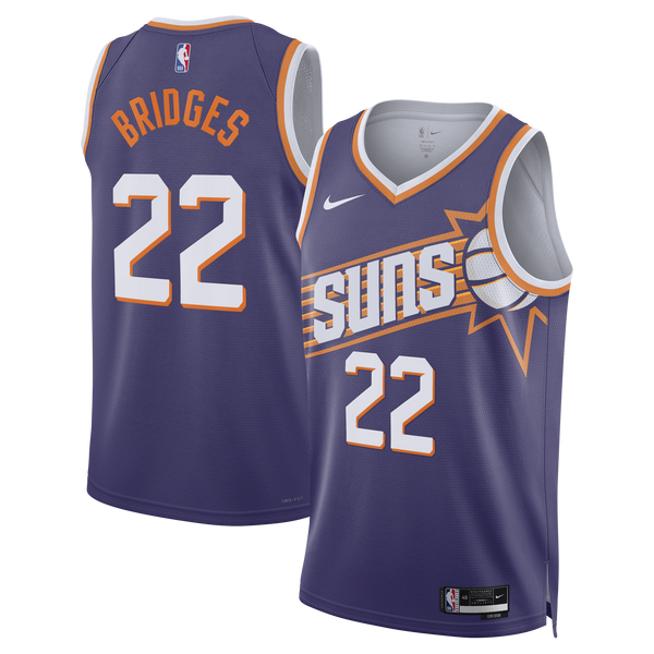 Phoenix Suns Nike Icon Edition Swingman Jersey - Purple - Miles Bridges