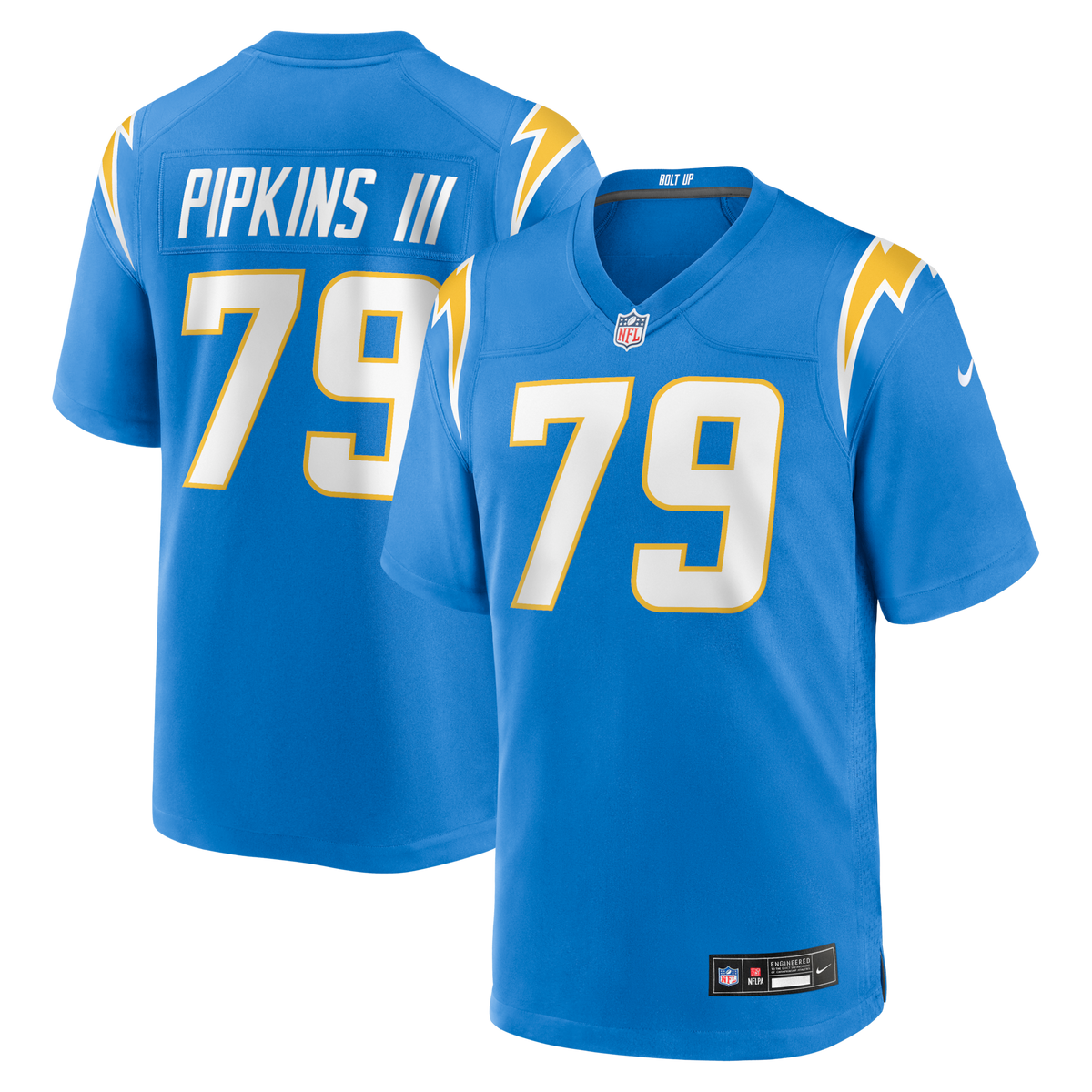 Los Angeles Chargers Trey Pipkins III Powder Blue Game Jersey