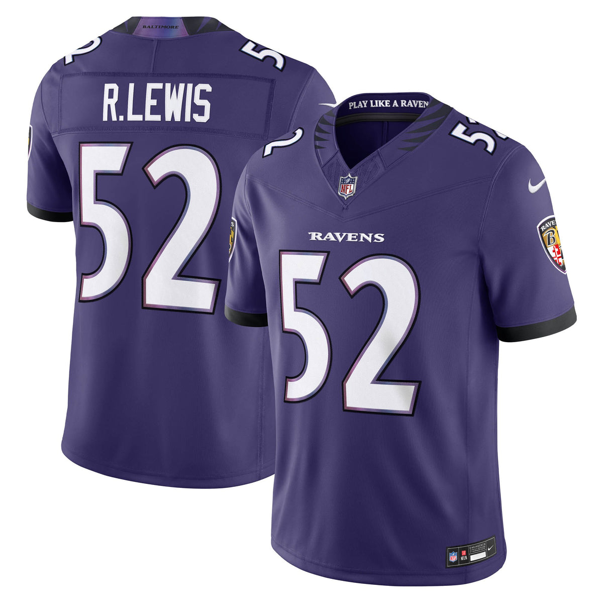 Baltimore Ravens Ray Lewis Purple Vapor F.U.S.E. Stitched Retired Limited Jersey