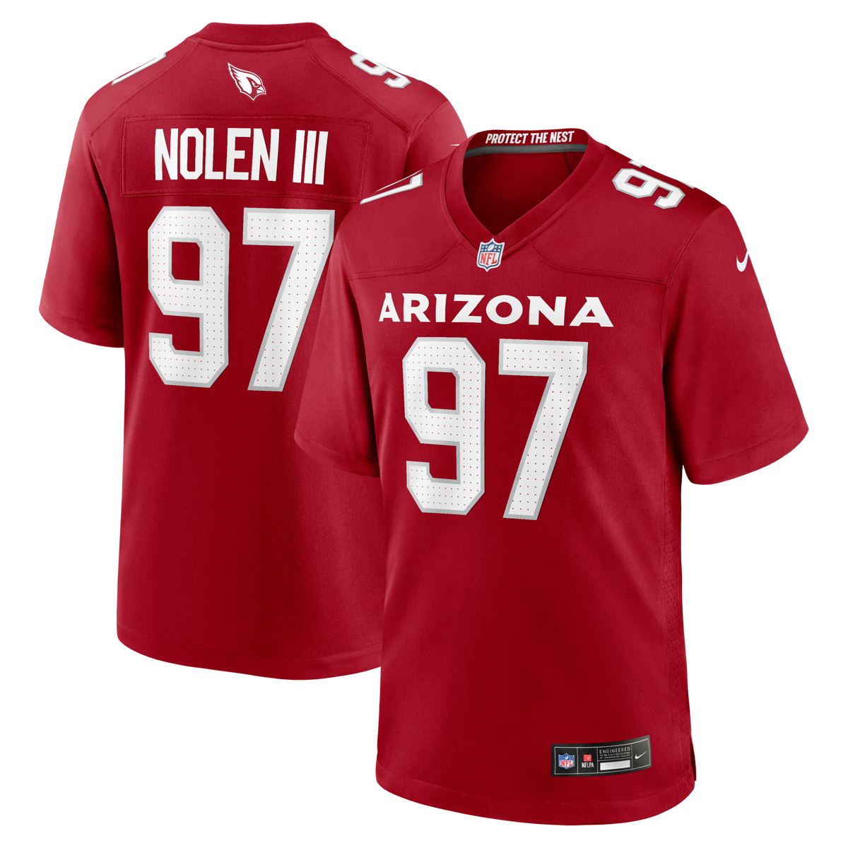 Arizona Cardinals Walter Nolen Cardinal Game Player Jersey