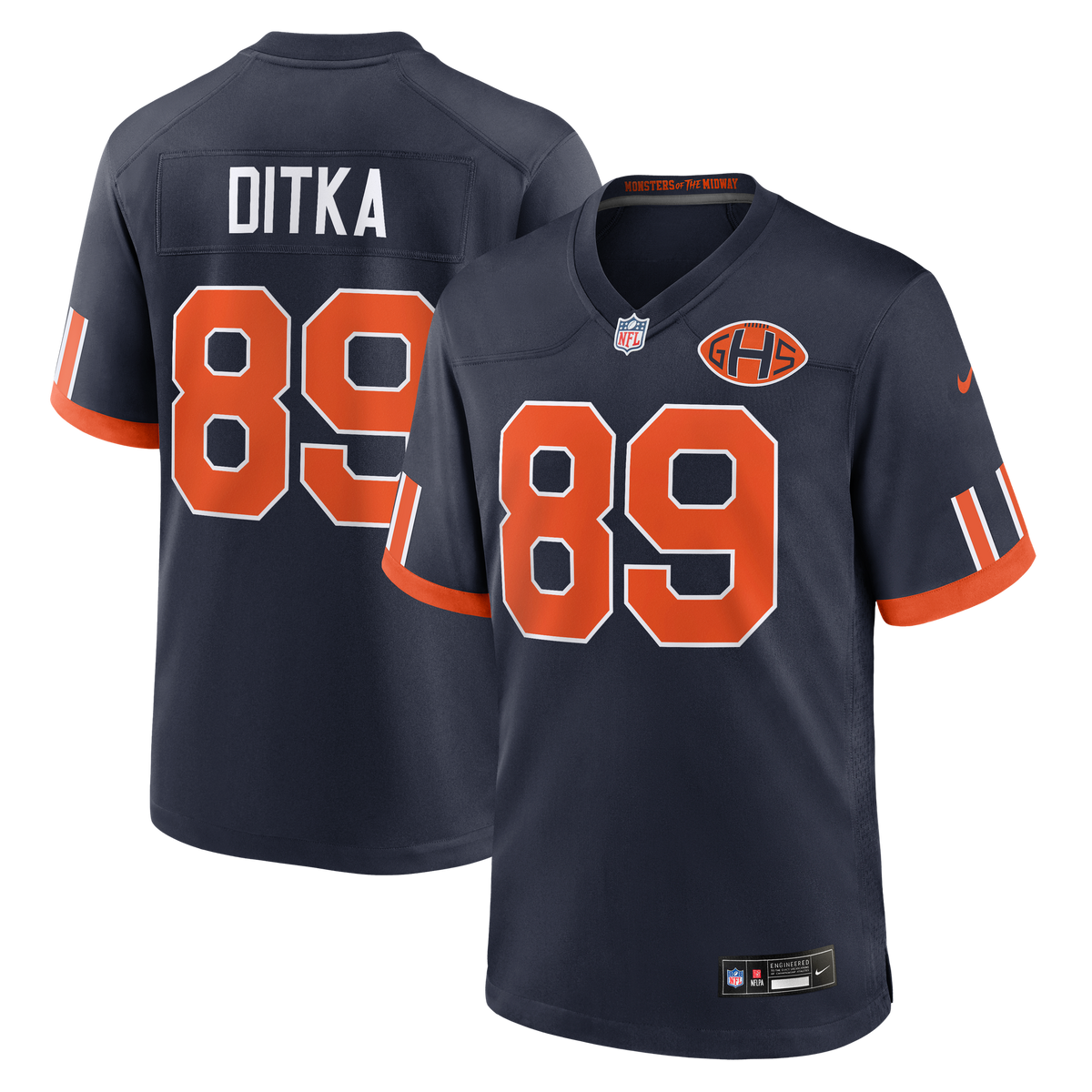 Chicago Bears Mike Ditka Nike Navy 2026 Rivalries Collection Game Jersey