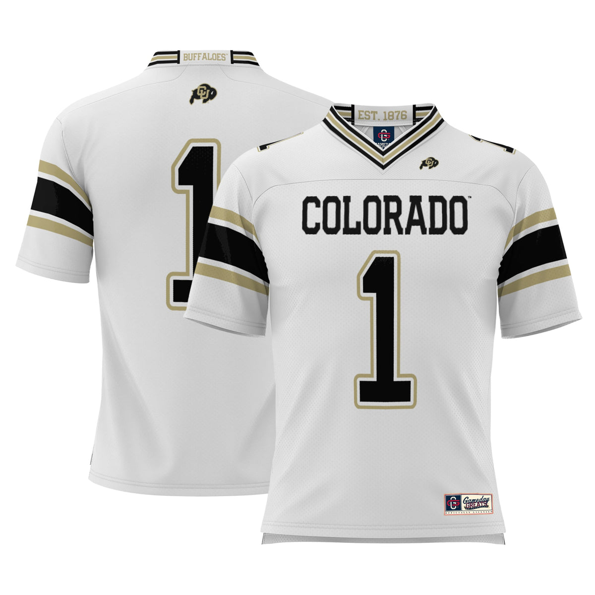 #1 Colorado Buffaloes GameDay Greats Endzone Football Jersey - White