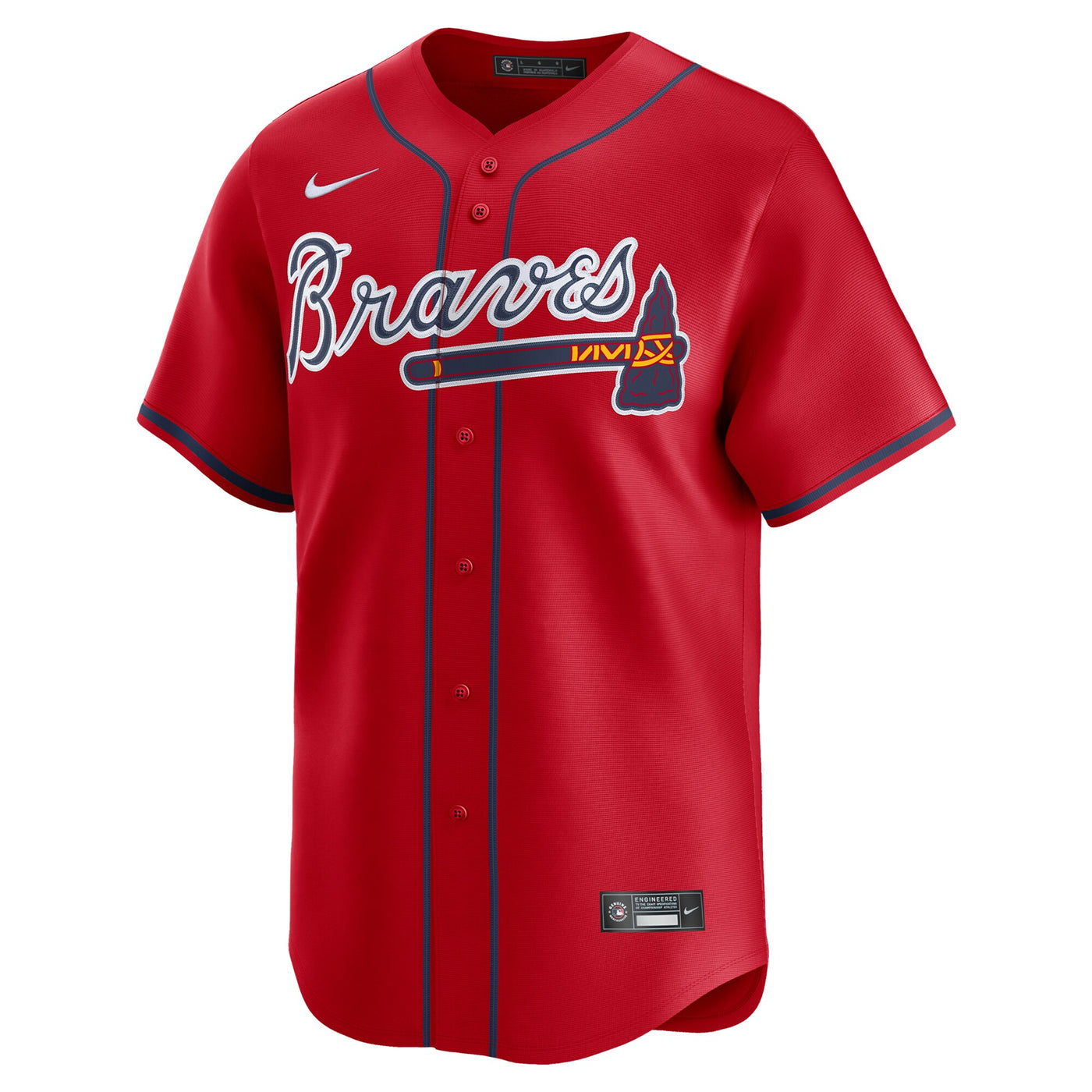 Atlanta Braves Nike Red Alternate Limited Custom Jersey