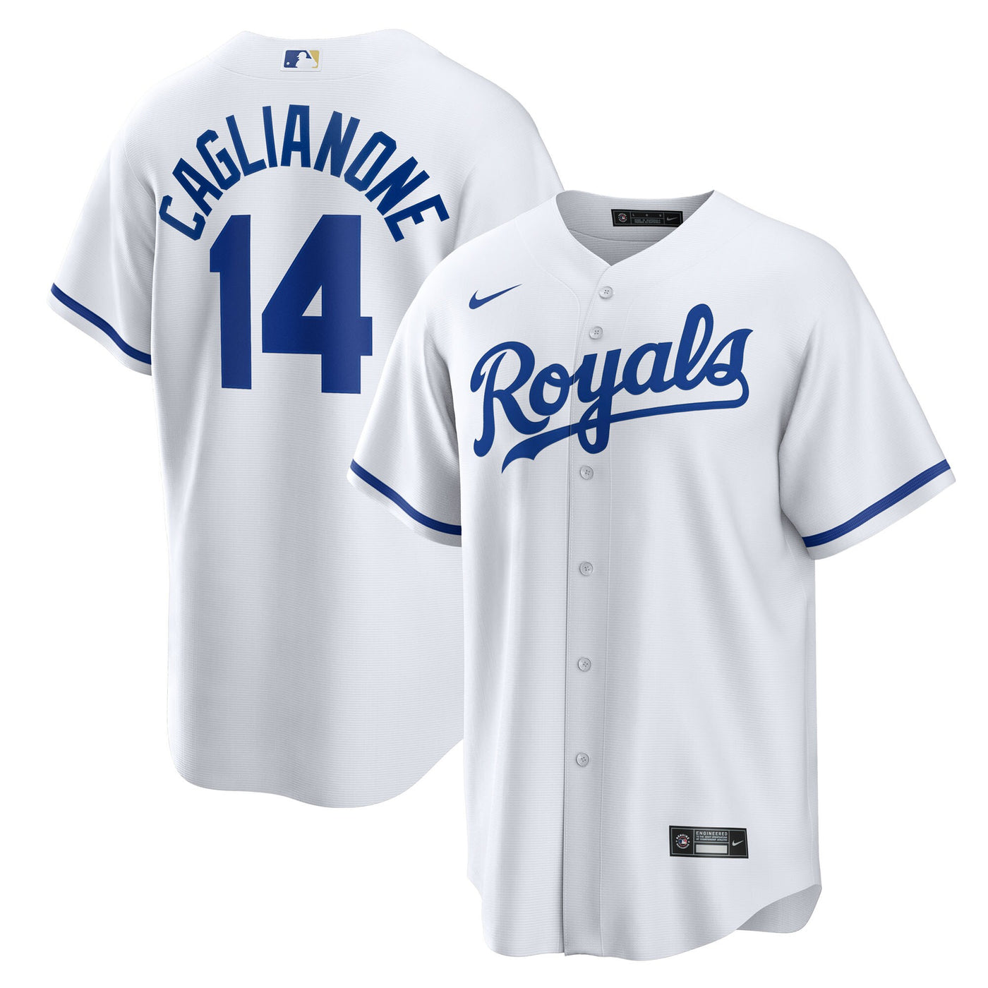 Kansas City Royals Jac Caglianone Nike White Home Replica Jersey