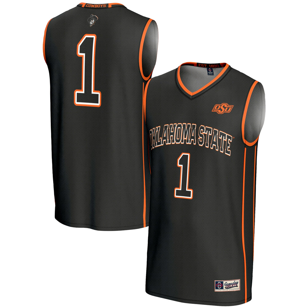 #1 Oklahoma State Cowboys GameDay Greats Lightweight Basketball Jersey - Black