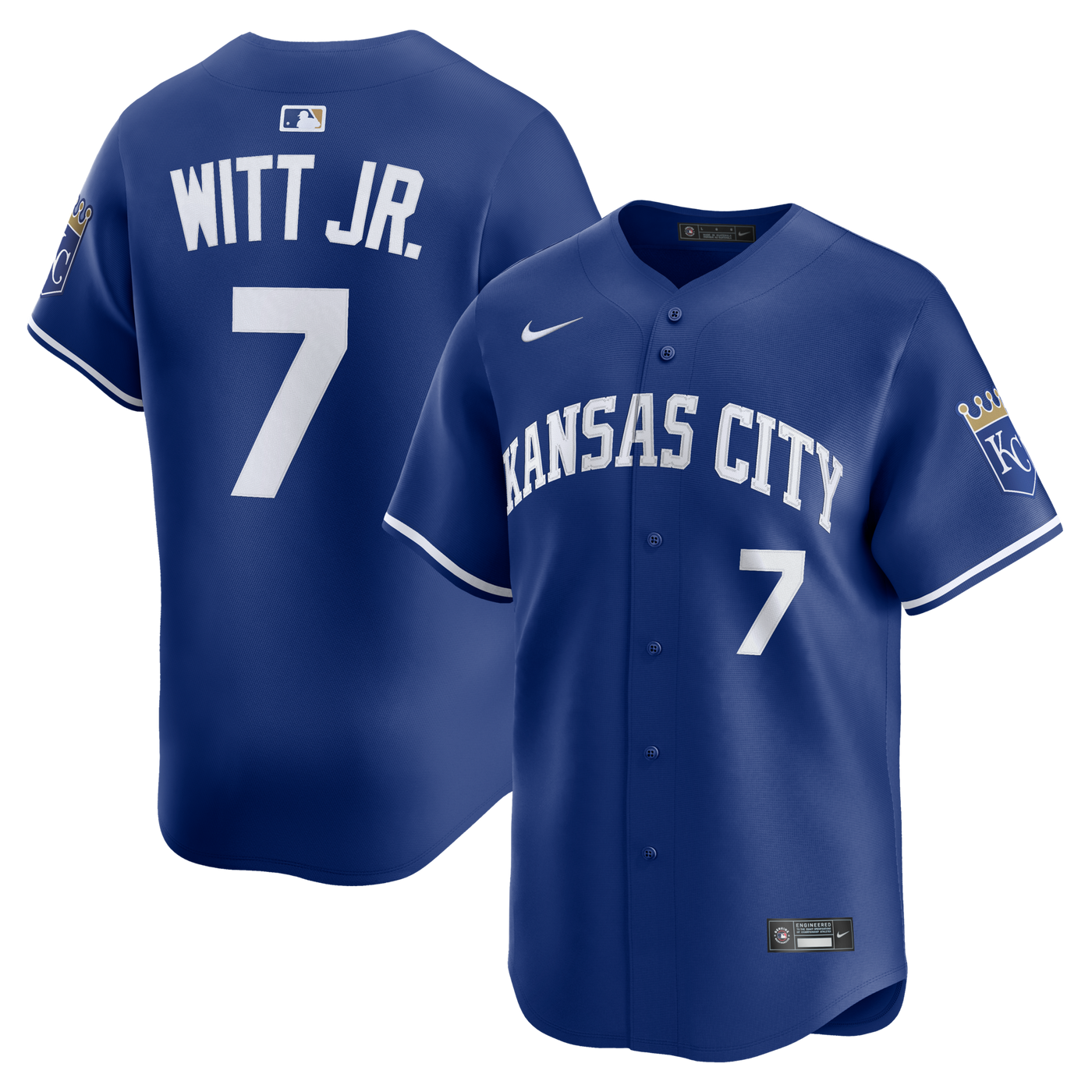Kansas City Royals Bobby Witt Jr. Nike Royal Alternate 2 Limited Player Jersey