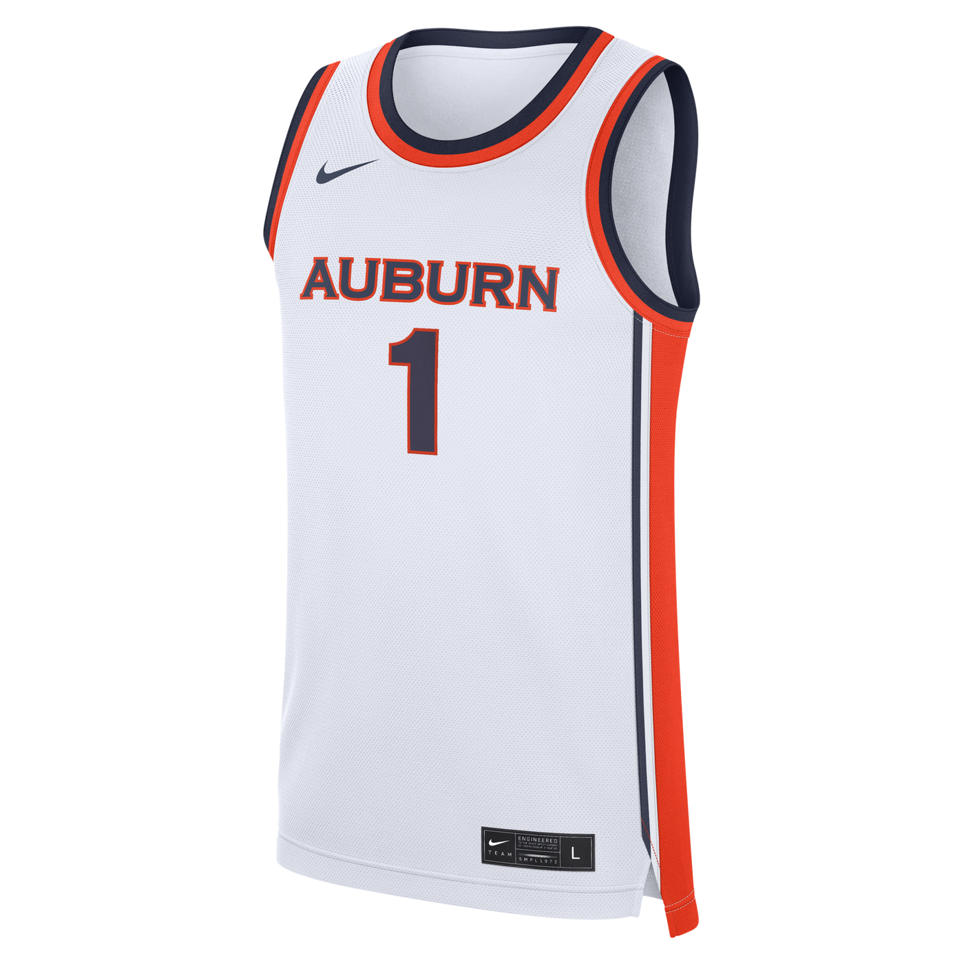 Nike White Auburn Tigers #1 Home War Eagle Replica Basketball Jersey