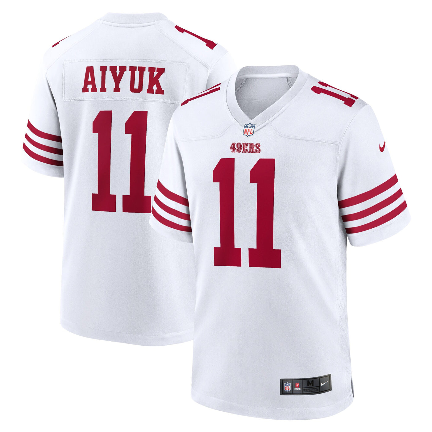 San Francisco 49ers Brandon Aiyuk Nike White Player Game Jersey