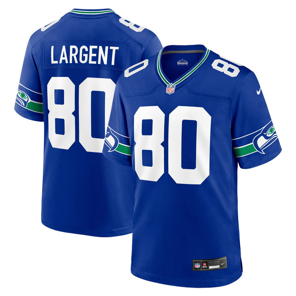 Seattle Seahawks Steve Largent Nike Royal Throwback Retired Player Game Jersey