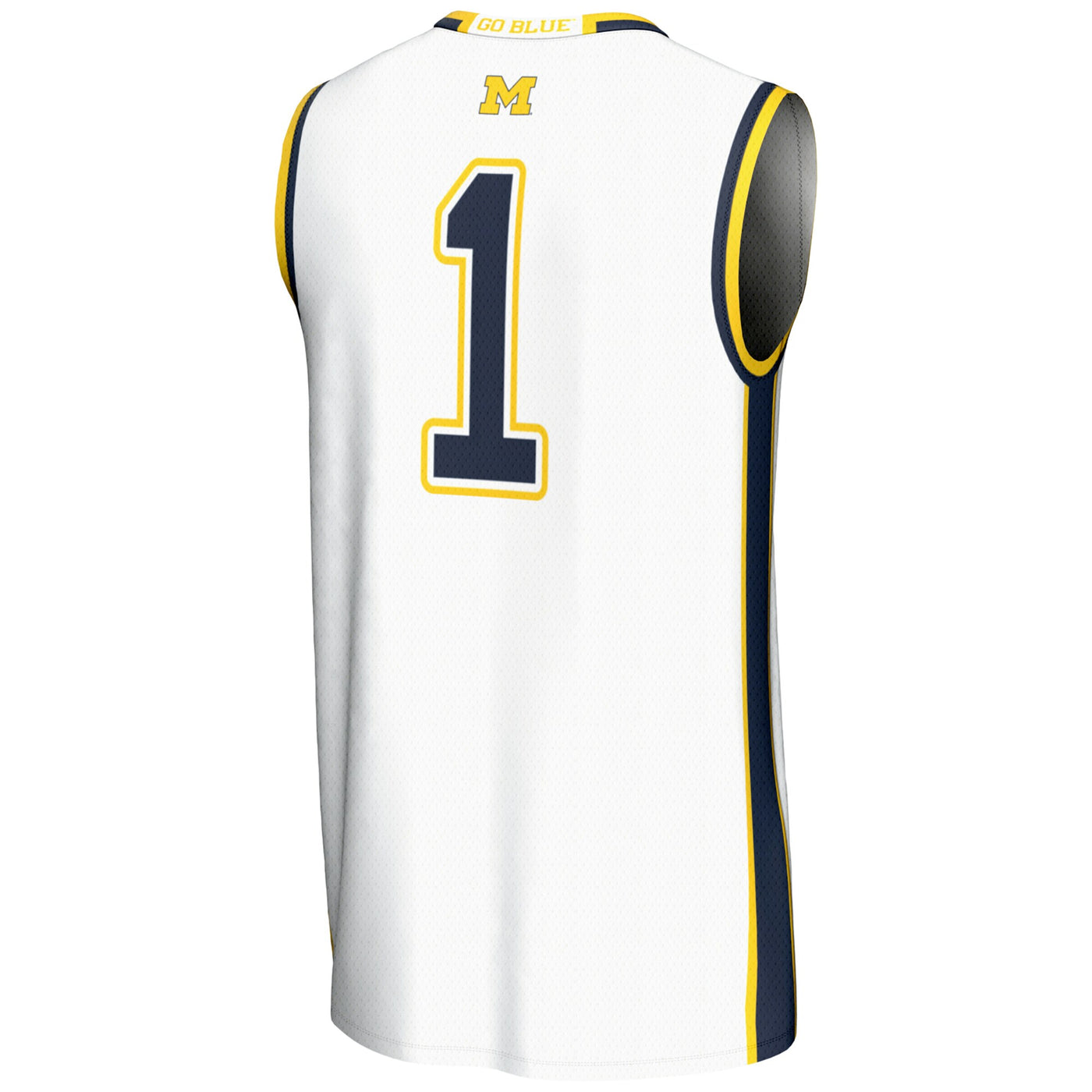 GameDay Greats #1 White Michigan Wolverines Lightweight Basketball Jersey