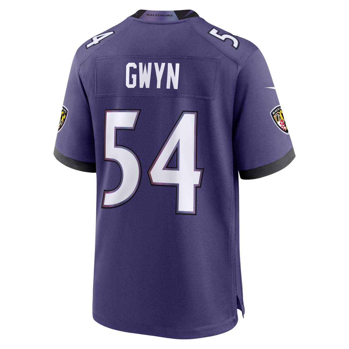 Baltimore Ravens Jovaughn Gwyn Purple Team Game Jersey