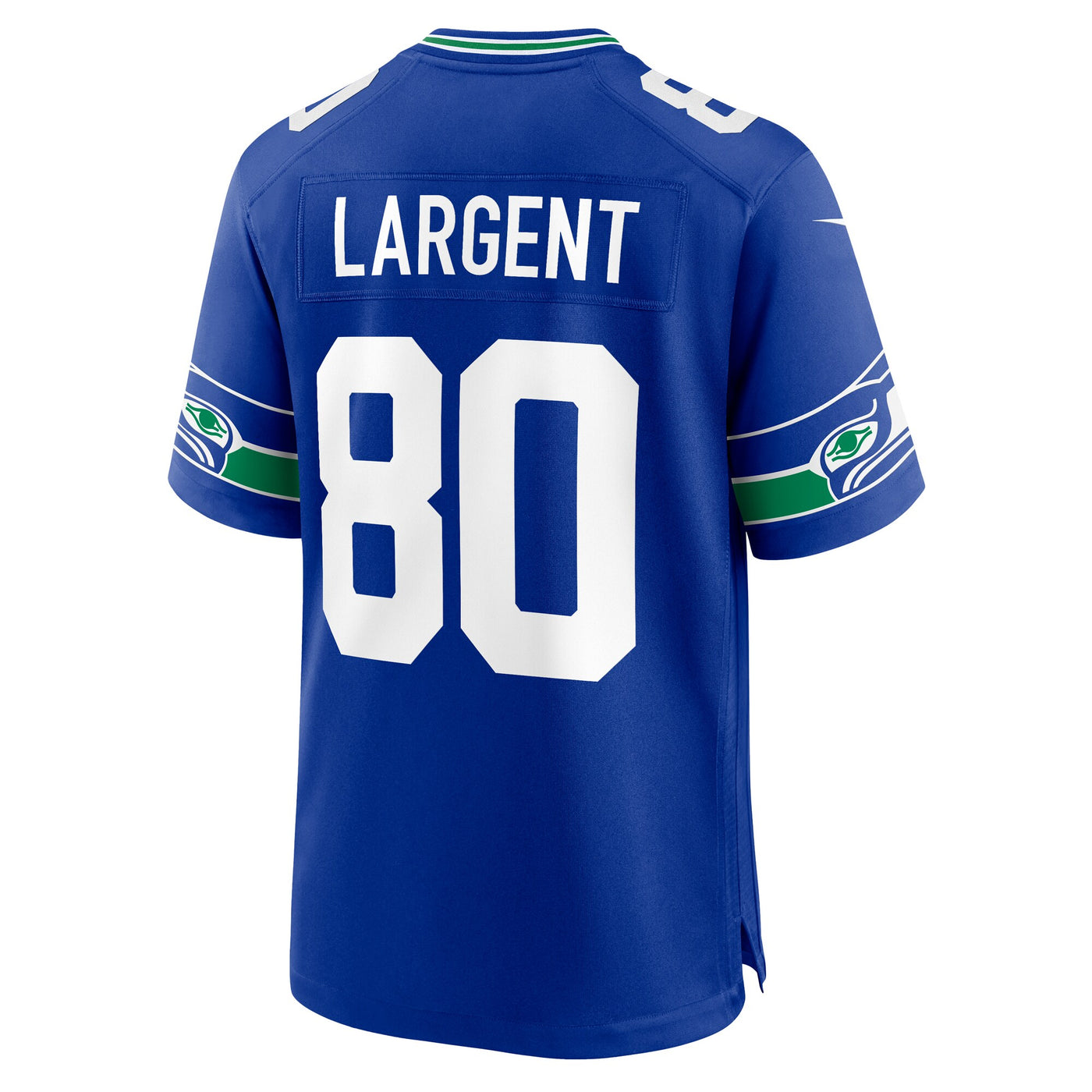 Seattle Seahawks Steve Largent Nike Royal Throwback Retired Player Game Jersey