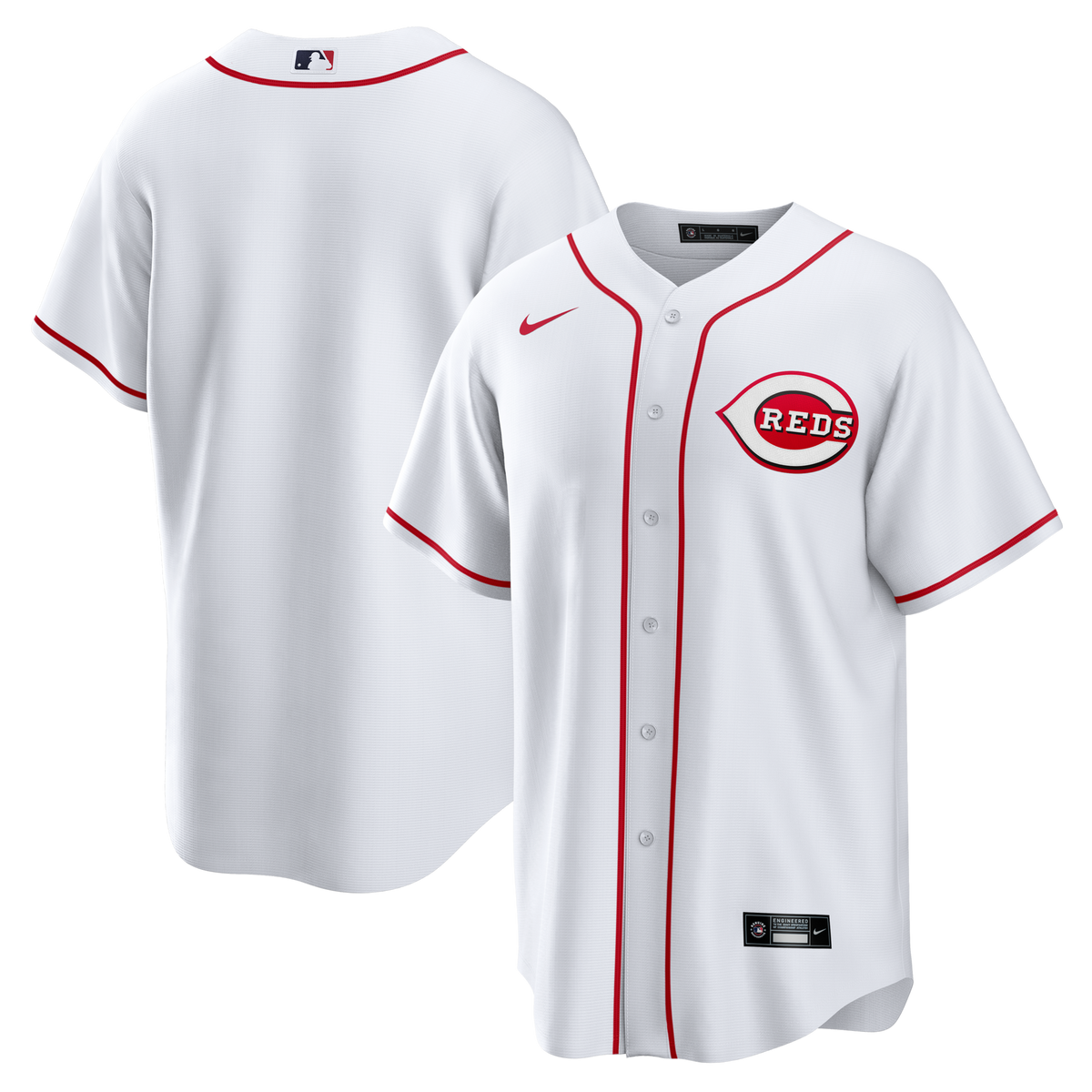 Cincinnati Reds White Home Big & Tall Replica Jersey