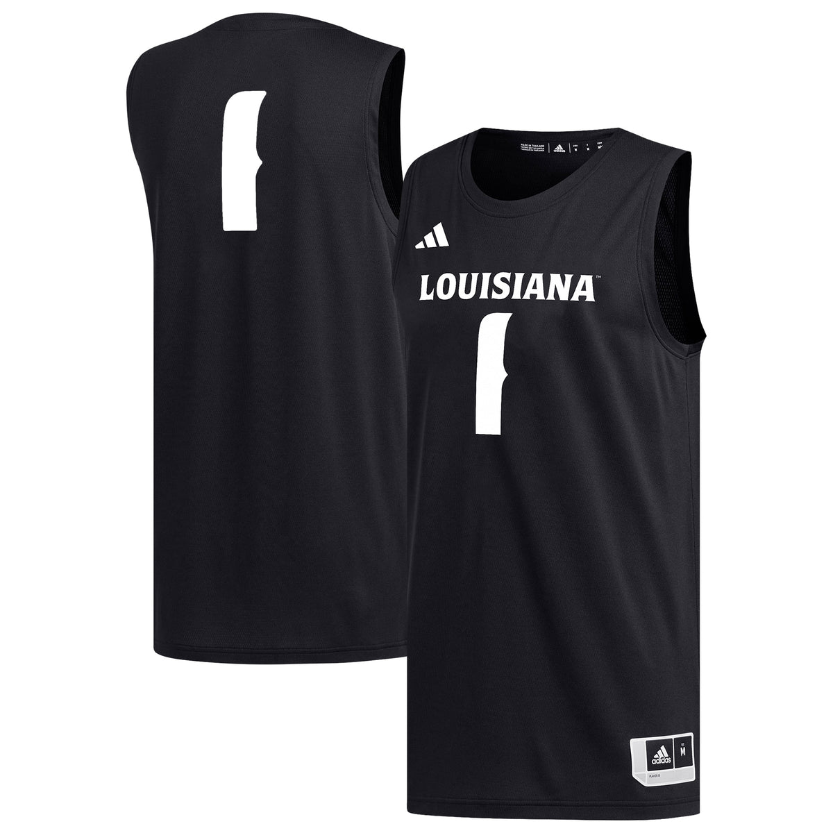 #1 Louisiana Ragin' Cajuns Replica Basketball Jersey - Black